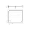 Sprchová vanička obdélníková EX 900x1000 mm, bez nožiček