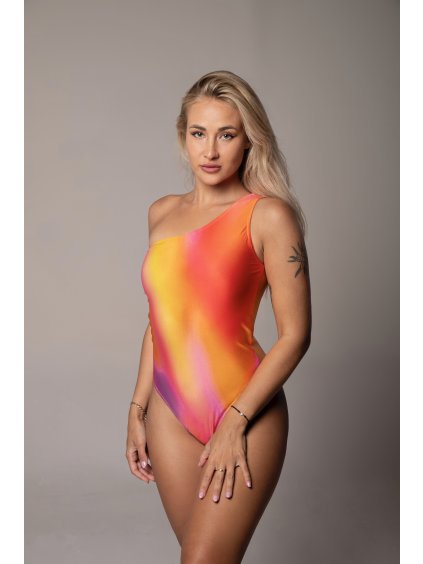 Jednodílné plavky, barevné, RAINBOW
