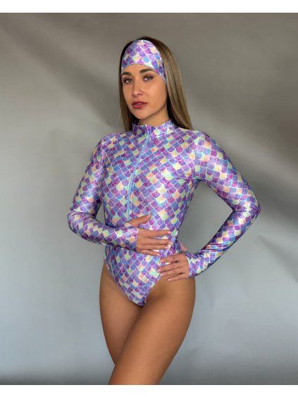 Čelenka, fialová, MERMAID