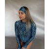 Swimwear with zipper, blue, WHALE SHARK