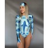 Swimwear with long sleeves, blue, OCEAN