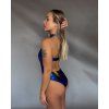 Swimwear with ties without neckline, blue, SUNSET