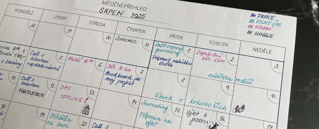 Měsíční plánovač a poznámky | La Pegatina