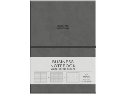 business notebook tmave sedy