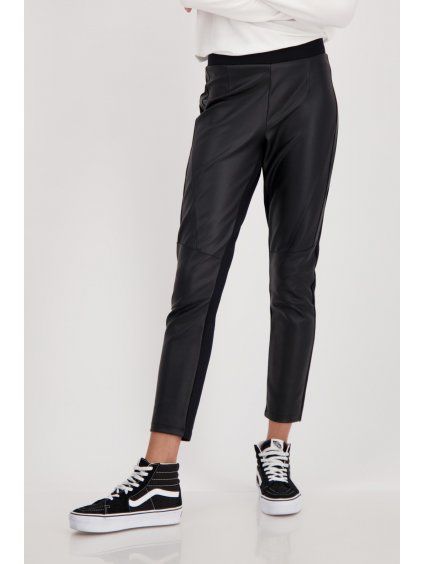 28355 2 jersey hose mit lederimitat schwarz monari 52917
