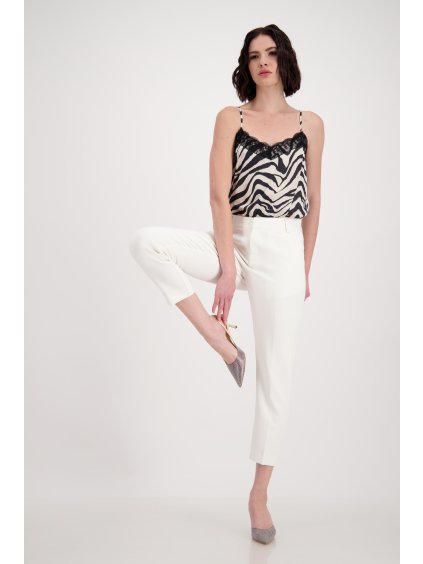 7 8 Business Hose mit Buegelfalte Weiss Off White monari 40207
