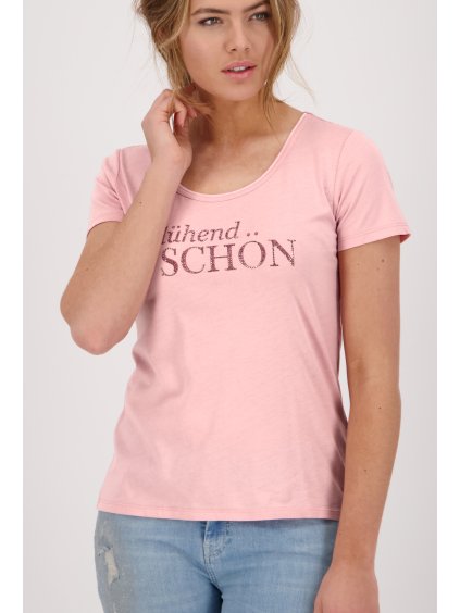 Statement T Shirt mit Strass Rosa monari 63463