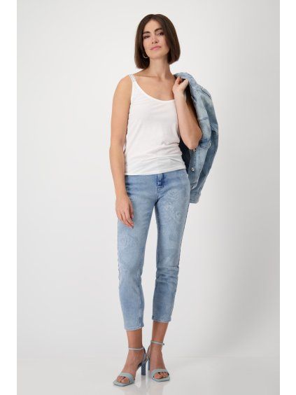 39036 jeans mit blumenmuster jeans monari 34063