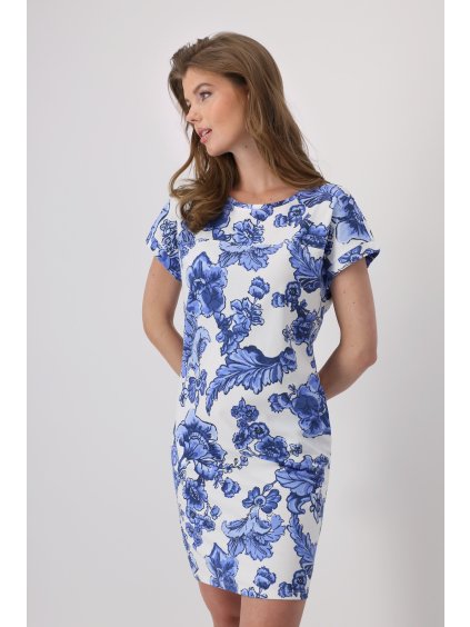 Kleid mit Blumenmuster Mehrfarbig Blau gemustert monari 83485