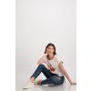 27064 4 kurzarm blusenshirt zum raffen beige monari 45621