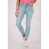 34914 2 blue jeans mit fransen im used look blau hellblau monari 85645