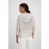 Schimmernder Strickpullover mit drei viertel Arm und Kapuze Beige monari 76822