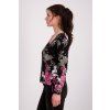 36168 3 blumen pullover mit strass mehrfarbig schwarz gemustert monari 79951
