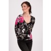 Blumen Pullover mit Strass Mehrfarbig Schwarz gemustert monari 95554