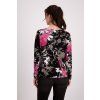 36168 5 blumen pullover mit strass mehrfarbig schwarz gemustert monari 96539
