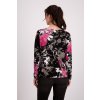 Blumen Pullover mit Strass Mehrfarbig Schwarz gemustert monari 96539