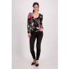 36168 blumen pullover mit strass mehrfarbig schwarz gemustert monari 48543