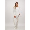 Basic Langarm Shirt aus elastischer Qualitaet Weiss Off White monari 49627