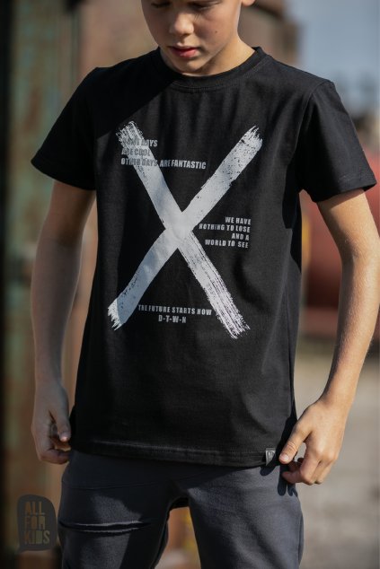 Chlapecké tričko X černé