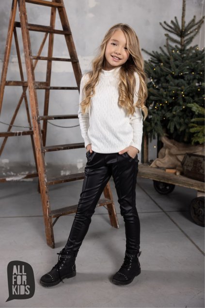 Dívčí kalhoty Eco leather