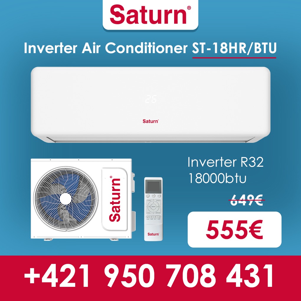 SPLITOVÁ KLIMATIZÁCIA INVERTOROVÉHO TYPU SATURN ST-18HR/BTU