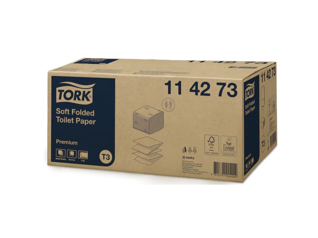 Toaletní papír skládaný TORK PREMIUM 2vrstvy T3 - 1krt