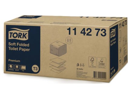 Toaletní papír skládaný TORK PREMIUM 2vrstvy T3 - 1krt
