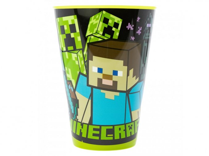 90932 plastovy kelimek minecraft zeleny 430ml