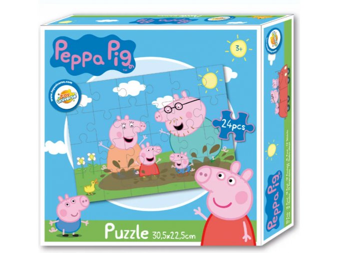 Puzzle PEPPA PIG v blátě 24dílků