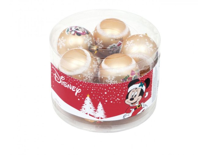 107730 1 vanocni ozdoby minnie 10 kusu zlate