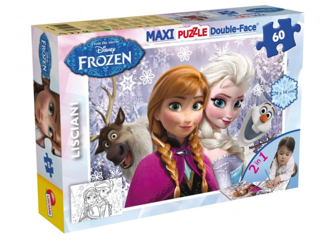 71808 frozen puzzle maxi 60 elsa a anna 70x50 cm 2v1