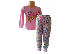 Dívčí pyžamo Tlapková Patrola - Skye - růžové, dlouhé, vel. 98cm