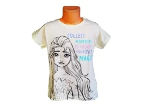 128314 divci tricko frozen elsa kratky rukav zlute