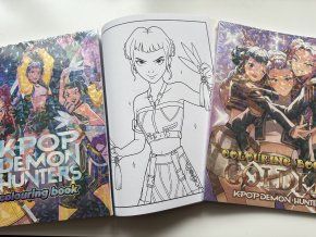 A4 omalovanky Huntrix, omalovanka K-pop