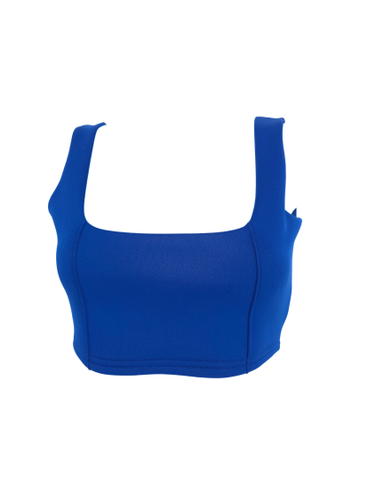 modrý crop top PRETTY LITTLE THING