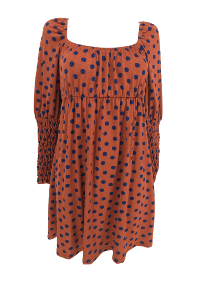 hnědé puntíkaté šaty  MISS SELFRIDGE