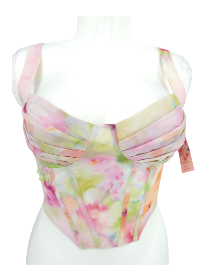 pastelový duhový crop top SHEIN