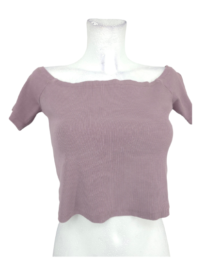 šedorůžový crop top PRIMARK
