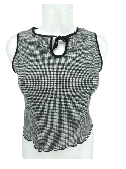 černobílý kratší top PRIMARK