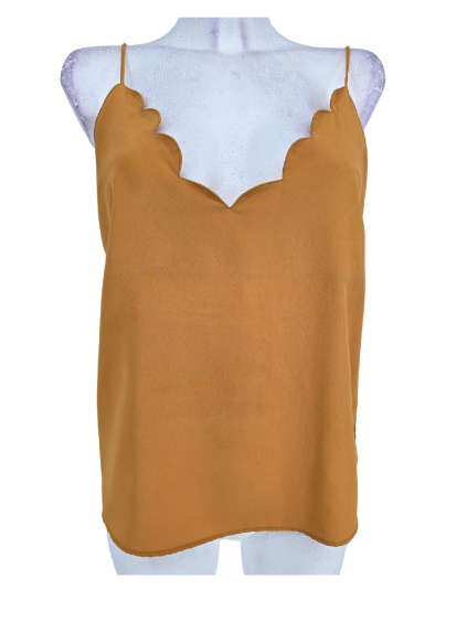 hořčicový top TOPSHOP