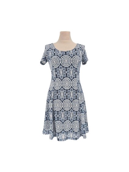 modrobílé šaty IZABEL uk8 (36)