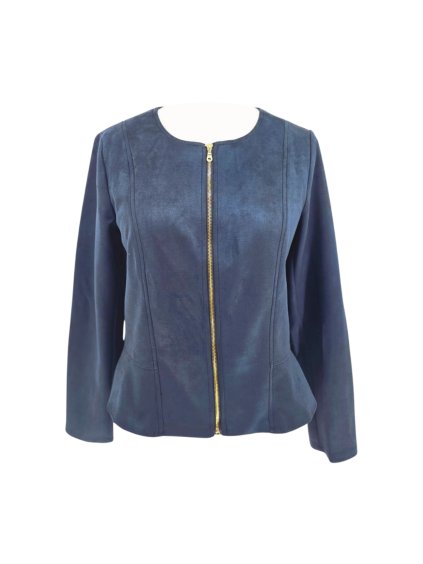 modré sako / kabátek na zip KIM&CO vel. L - 40/42