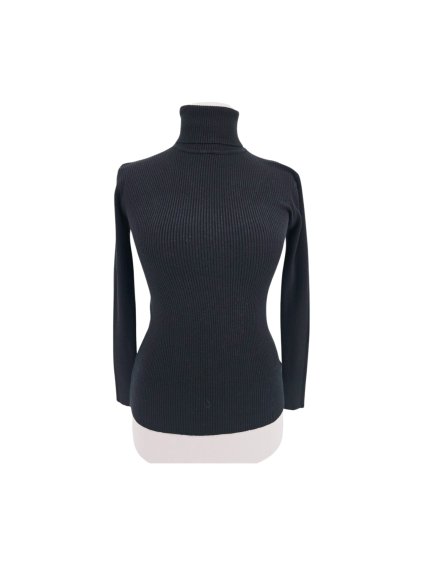 černý žebrovaný rolák