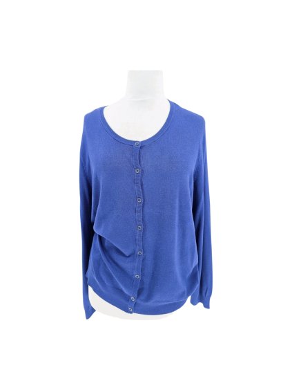 modrý propínací svetr GEORGE