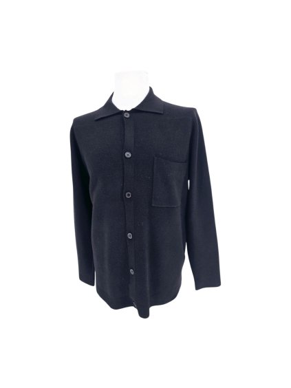 černý pánský propínací svetr NEXT