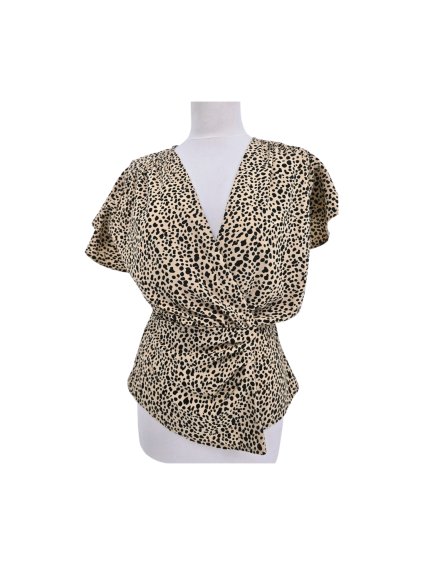 béžovo černý top AX PARIS