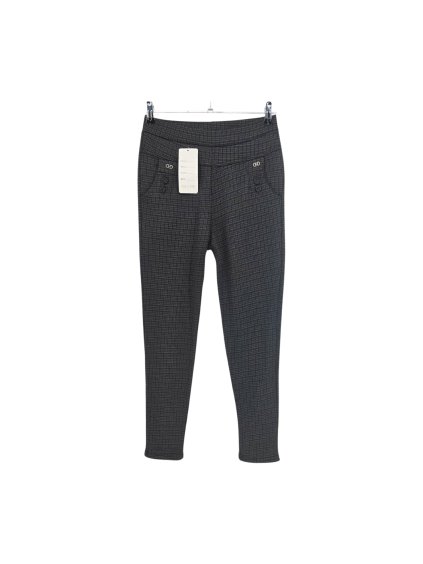 teplé kostkované legíny  FASHION