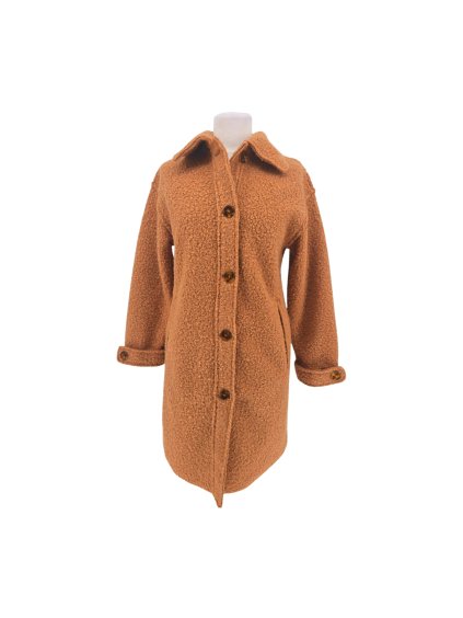 hnědý teddy kabát GEORGE