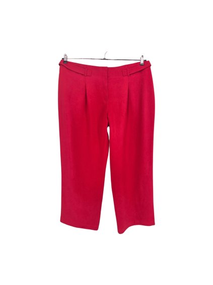 červené wide leg kalhoty TU