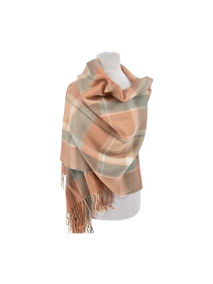 kostkovaná pastelová šála  NEXT